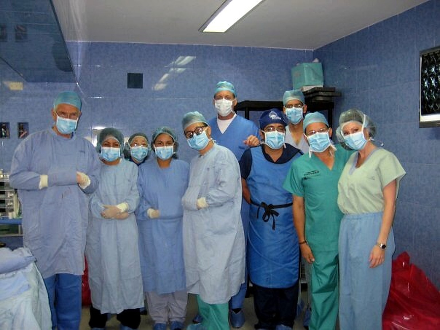 Sung Won, MD with a surgical mission team in Peru
